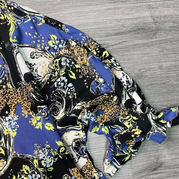 FREE PEOPLE | sz L Women's Catch Me if You Can Kimono Long Tie Sleeve Blouse - Picture 6 of 9